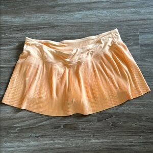 Lululemon Orange Tennis Mini Skirt with built in shorts size 14